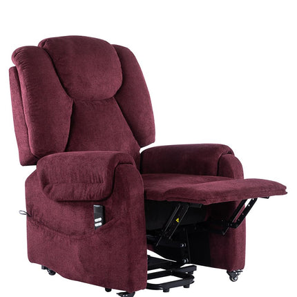 POLTRONE ITALIA Sofia 2 Motors PERSONALIZED TV armchair with electric stand-up aid Medical device 2 wheels Micro-spring seat stain-resistant senior armchair relax chair Red