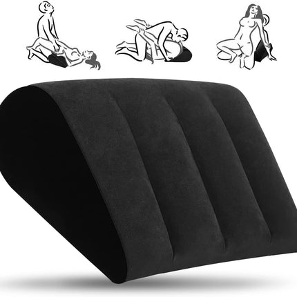 Aorgasms Sex Lumbar Pillow Sex Pillow - Inflatable Wedge Pillow Love Pillow for Sex Positions Sex Game for More Fun Bed Wedges Sex Furniture Erotic Ramp Sex Toys for Couples, Men, Women (Black)