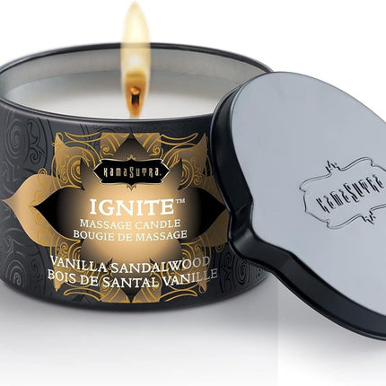KamaSutra Massage Candle Tahitian Sandalwood (Tahitian Sandalwood), 1 pack (1 x 170 g)