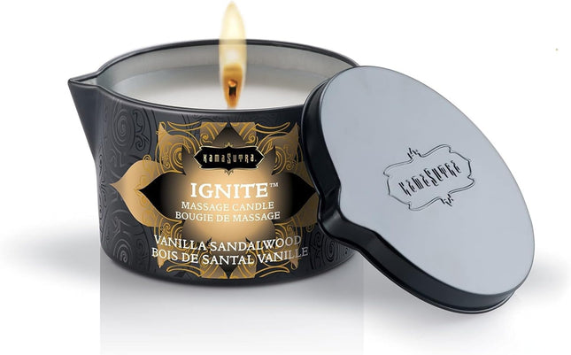 KamaSutra Massage Candle Tahitian Sandalwood (Tahitian Sandalwood), 1 pack (1 x 170 g)