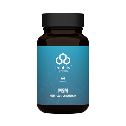 edubily nutrition® OptiMSM® MSM Capsules - 2550 mg per daily serving - 99.9% pure methylsulfonylmethane without additives - High dosage - Vegan