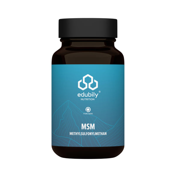 edubily nutrition® OptiMSM® MSM Capsules - 2550 mg per daily serving - 99.9% pure methylsulfonylmethane without additives - High dosage - Vegan