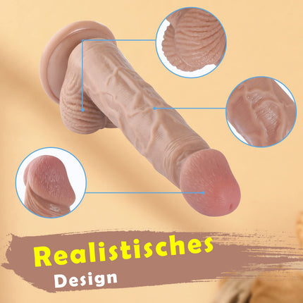 19.5CM Dildo - Silicone Dildos Realistic Penis with Strong Suction Cups XXL Dildo Stimulate G-Spot Anal Dildo Anal Dildo Anal Plug Sex Toy Erotic Sex Toys for Women Men Couples Adults
