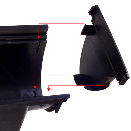 VERDONE slotted gutter, drainage gutter, drain gutter outside, patio gutter, aluminum edge, floor gutter B125 KG pipe, yard drain (1x front plate)