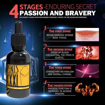 Penis Enlargement Oil, Penis Thickening Growth Increase Big Cock Enlargement For Men, Plus Size Pe-nis Faster Enlargement for Man Potency Growth Oil 10ML (1PC)