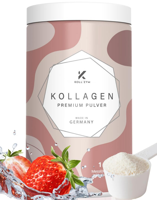 KOLL`ZYM© 100% COLLAGEN POWDER high-dose [300g] • The Original • COLLAGEN Peptides • Bioactive Collagen • NO Hydrolysate • Tasteless • Made in Germany