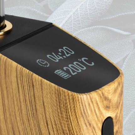 WOLKENKRAFT FX MINI ULTRA Premium Vaporizer - USB-C | Magnetic Slide-In Mouthpiece | Titanium Chamber | Temperature 100-220 °C | Operating Timer 3-5 Min. | 100% Convection *Wooden Look*