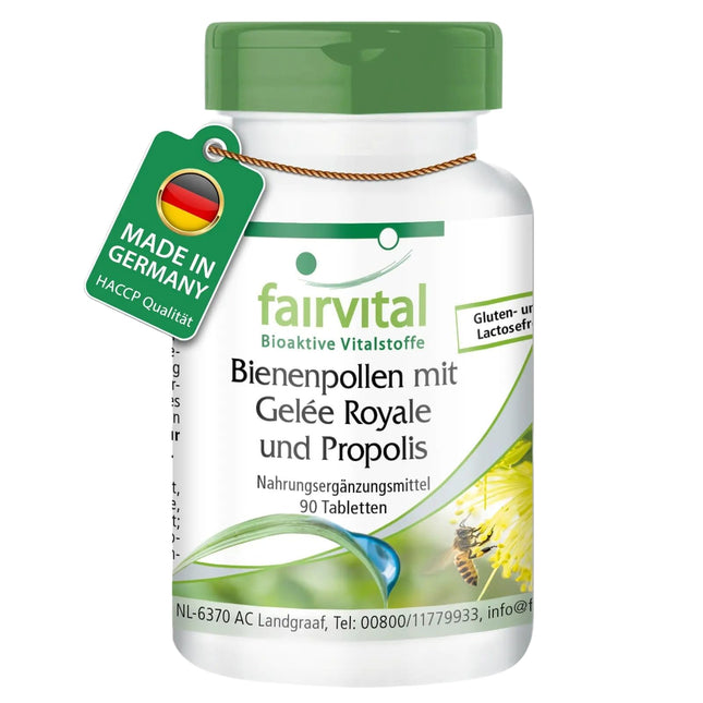 Fairvital | Bee Pollen with Royal Jelly and Propolis - 90 Tablets - HIGH DOSE