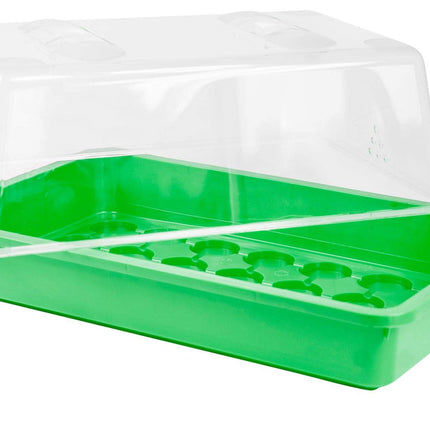 mgc24 Indoor Greenhouse - Growing Tray with Lid and Ventilation - Green - 2 Pieces