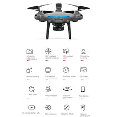 KY102 RC Drone, 4K HD Dual Camera 50X Zoom Aerial Photography Drone with Intelligent Hover, 1800mAh 4-Way Obstacle Avoidance, 360° Flips, Gesture Photography, Remote Control