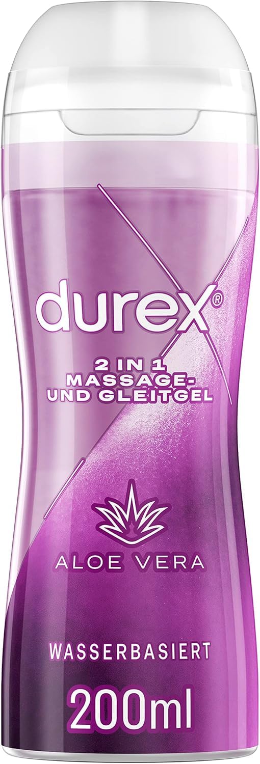 Durex Play 2 in 1 Massage &amp; Lubricant, Aloe Vera, 1 Pack (1 x 200 ml)