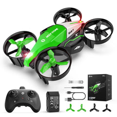 Holy Stone HS210F Mini Drone for Kids, 2 in 1 RC Quadcopter with Landing Mode and Flight Mode, One Key Start, Altitude Hold, 3D Flips, Headless Mode, Toy Gifts for Boys, C0 (Green)