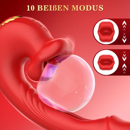 Vibration for women dildo vibrator, G-spot vibrator sets with clitoral stimulation for women with 10 tongue licking 10 vibration modes 10 impact modes, sex toy for women couples clitoral stimulator