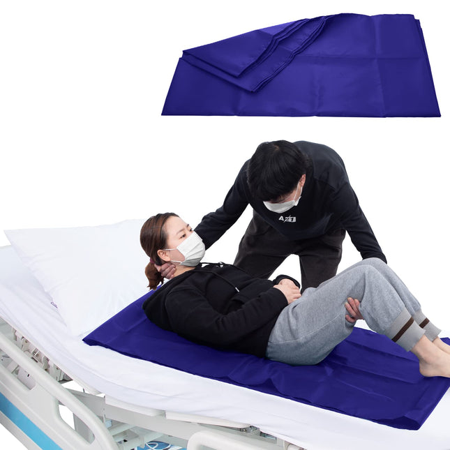 LOSCHEN sliding sheet, tube sliding sheet for patient transfer, sliding sheet to assist the transfer of elderly people (72 * 120cm, dark blue)