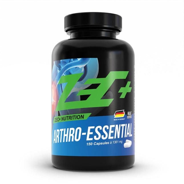 Zec+ Nutrition Arthro Essential – 150 capsules with glucosamine, chondroitin, MSM &amp; frankincense extract, dietary supplement for physical exertion during intensive sports