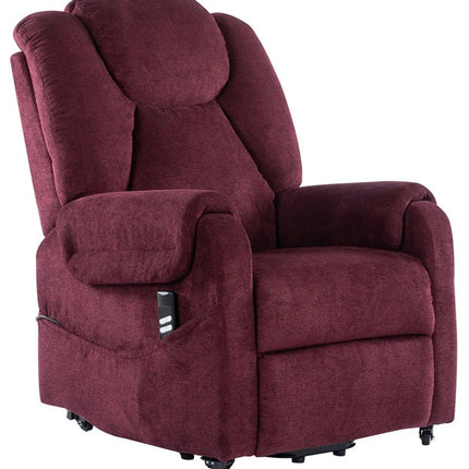 POLTRONE ITALIA Sofia 2 Motors PERSONALIZED TV armchair with electric stand-up aid Medical device 2 wheels Micro-spring seat stain-resistant senior armchair relax chair Red