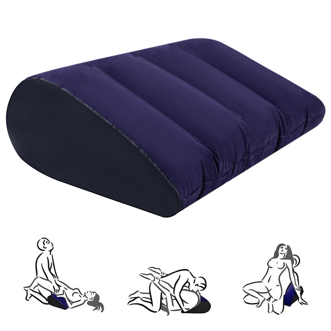 Sex Lumbar Pillow Sex Pillow, Inflatable Wedge Triangle Pillow for Sex Positions Erotic Pillow Ramps Sex Toys Sex Women Position Pillow Sex Furniture for Couples, Men, Women (Blu Scuro)