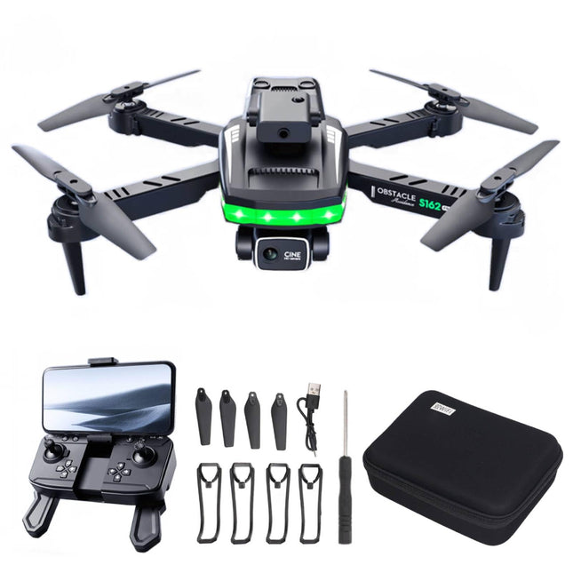 FPV Drones, 1080P WiFi Drone with 4K HD Dual Camera, Gesture Control RC Quadcopter for Beginners, Foldable Drone with Built-in Battery and Carrying Case, Automatic Hovering