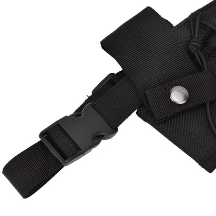Walkie Talkie Chest Adjustable Pocket Strap Pockets Front Pocket Radio Chest Strap With Reflective Strips Outdoor Vest Suitable for Police, Production Workshop, Construction Site
