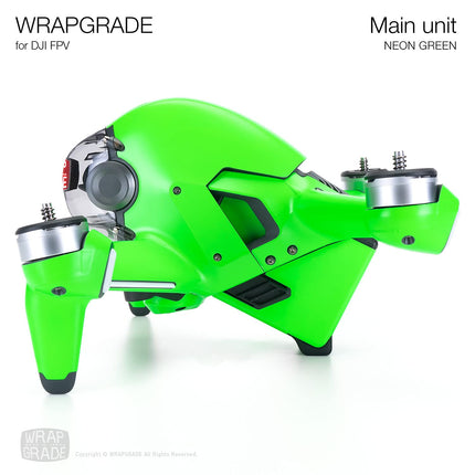 WRAPGRADE Skin Compatible with DJI FPV (NEON Green)