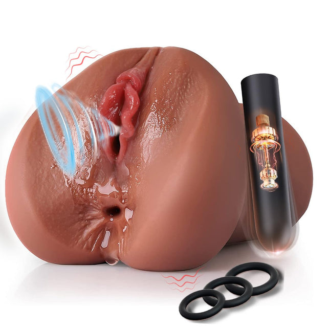 Masturbation for Men Masturbator Pocket Pussy Sex Toy for Men, Pocket Pussy Large Sex Toy for Couples, Electric 3D Vagina Clitoris with Penis Ring Mini Vibrator Sex Toy Set