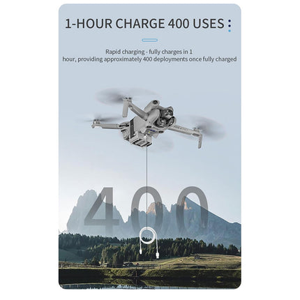 LICHIFIT Drone Airdrop System for DJI Mini 4 Pro - Geomagnetic Thrower Transport Delivery Payload Release Dropping Device - Gray