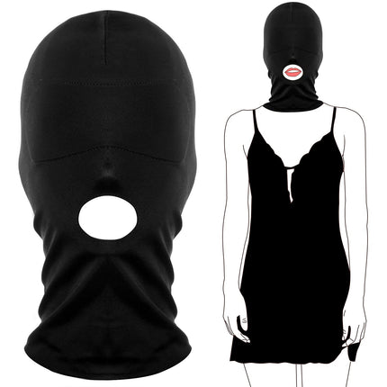 Xocity Head Mask Bondage Fetish SM Sex Toy Mask (1-Hole Hood)