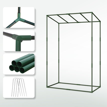 LARMNEE Greenhouse, Tomato Greenhouse, Small Greenhouse, Plastic Greenhouse, Stable Tomato House, with PE Mesh Film and Roll-Up Door, 100 x 50 x 150 cm, Vegetables, Flowers, Garden, Green EGN15GH02G1