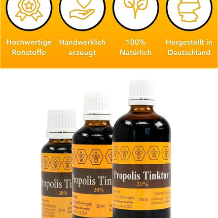 Nordbienchen® 20ml Propolis Tincture with 20% Propolis from our own beekeeping – Bee Propolis extract in the best beekeeping quality – No additives