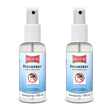 BALLISTOL Stichfrei, 2 pieces of 100 ml pump spray mosquito spray insect spray