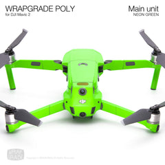 WRAPGRADE Main Unit Skin compatible with DJI Mavic 2 (NEON Green)