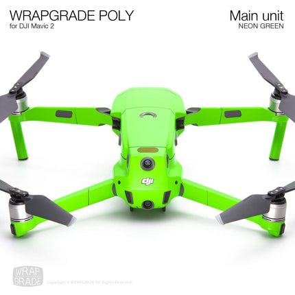 WRAPGRADE Main Unit Skin compatible with DJI Mavic 2 (NEON Green)