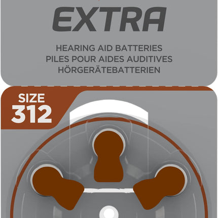 Rayovac Extra 312 batteries for the headphones PR41, 312AE, A312, DA312, P312 and PR312H, 60 pieces