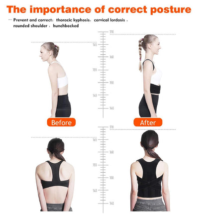 Back straightener, posture correction back women and men, back posture corrector, lumbar support adjustable back posture corrector create an upright and confident posture