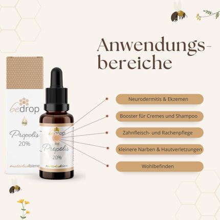 Organic Propolis Drops 20% high dosage - Propolis extract directly from the beekeeper - Organic quality, without additives