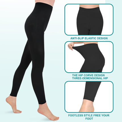 Evolyline Medical Compression Stockings for Women &amp; Men Long 20-30 mmHg, Class II Graduated Compression Tights Support Stockings, Toeless Compression Pants for Varicose Veins Edema