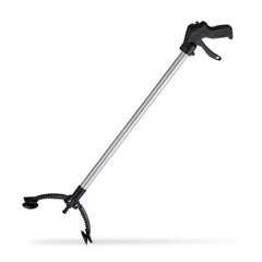 Relaxdays Grabber, Garbage Grabber, Arm Extension, Reaching Aid for Seniors, Aluminum, Plastic, 88 cm, Black/Silver