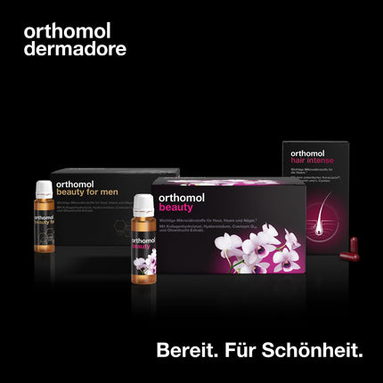 Orthomol Beauty for women - for skin, hair and nails - with coenzyme Q10, biotin and zinc - refill pack with drinking ampoules containing 30 daily portions
