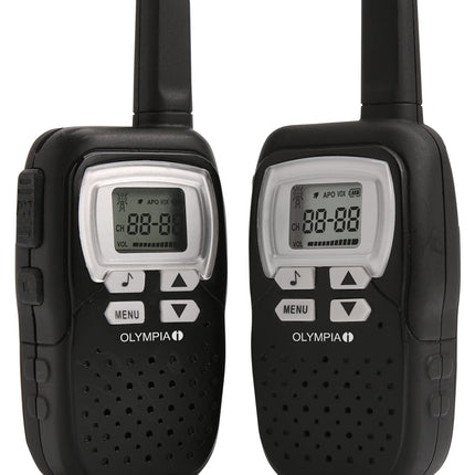 Olympia PMR 1208 Walkie Talkie Radio Black Handheld Radios up to 8 Km Range