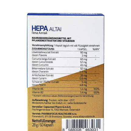 Hepa Altai - Liver Protection, Visceral Abdominal Fat, 4-Month Supply, 120 Capsules