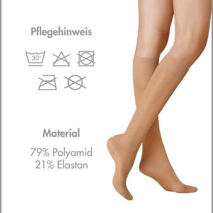KUNERT women's knee-highs Fly&amp;Care® 40 effective support class III 40 DEN tan 1003 39-42