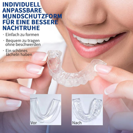 Nighttime teeth grinding splint, 2 sizes of reusable teeth grinding splint, 4 moldable mouth guards for teeth grinding for anti-snoring, effective snoring splint, bite splint for the night