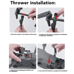 Airdrop System Thrower, Payload Delivery System Drone Delivery with Landing Gear for 3 3Pro, Dark GrayOther Accessories