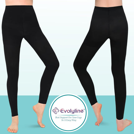 Evolyline Medical Compression Stockings for Women &amp; Men Long 20-30 mmHg, Class II Graduated Compression Tights Support Stockings, Toeless Compression Pants for Varicose Veins Edema