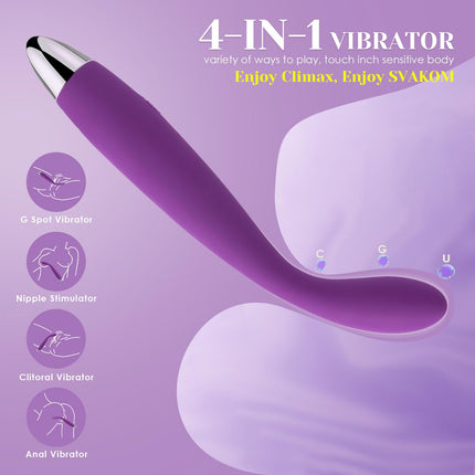 SVAKOM COCO Vibrators for Her, 8 Seconds to Orgasm, Dildo Erotic Sex Toy for Couples and Women, Vibrator with Thrusting Function, Clitoris G-Spot Stimulator, Anal Vibrator