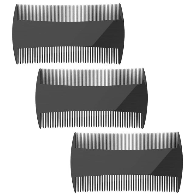 SCJJZ nit comb, lice comb, dandruff comb, men's comb, hair cutting comb, hairdressing comb, double-sided comb fine-tooth beard (3 pieces)