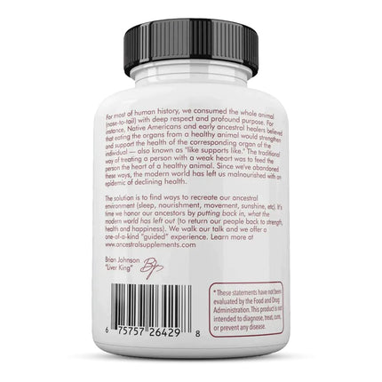 Ancestral Supplements - Grass-Fed Beef Bones &amp; Bone Marrow - 180 Capsules