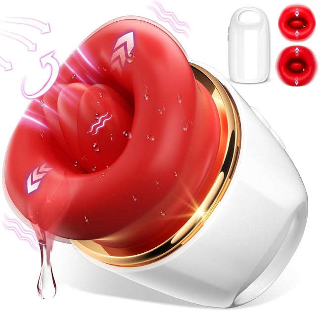 Suction vibrator sex toy for women, vibration for women clitoris with 10 tongue licking &amp; vibration modes 3 in 1 vibrator sets for women clitoris stimulator multifunctional sex toy for couples soft