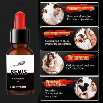 BAWUTZ Penis Enlargement Oil, Male Enlargement Oil, Penis Enlargement Oil for Men to Prolong Sex Life, Male Genital Massage Oil 10ml (5PC)