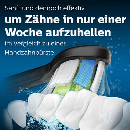 Philips Sonicare Original W2 Optimal White Standard brush heads for sonic toothbrushes – 4-pack, in black (model HX6064/11)